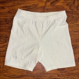 Under Armour Spandex Compression Shorts Women’s Small White Volleyball Spandex